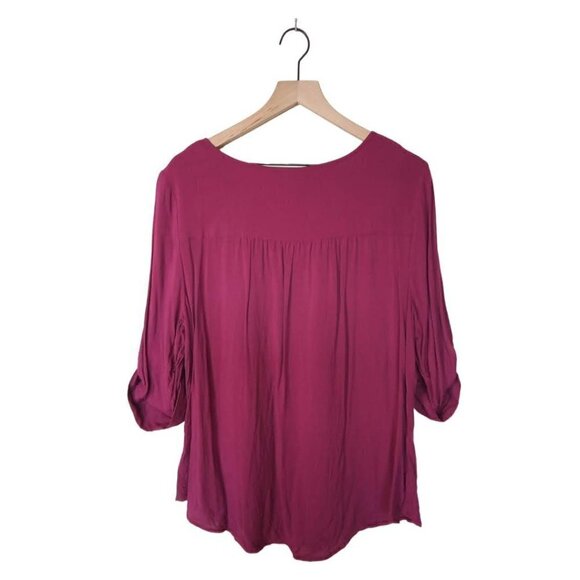 TORRID Challis Strappy Front Pullover Top Sz 1 - Picture 4 of 7